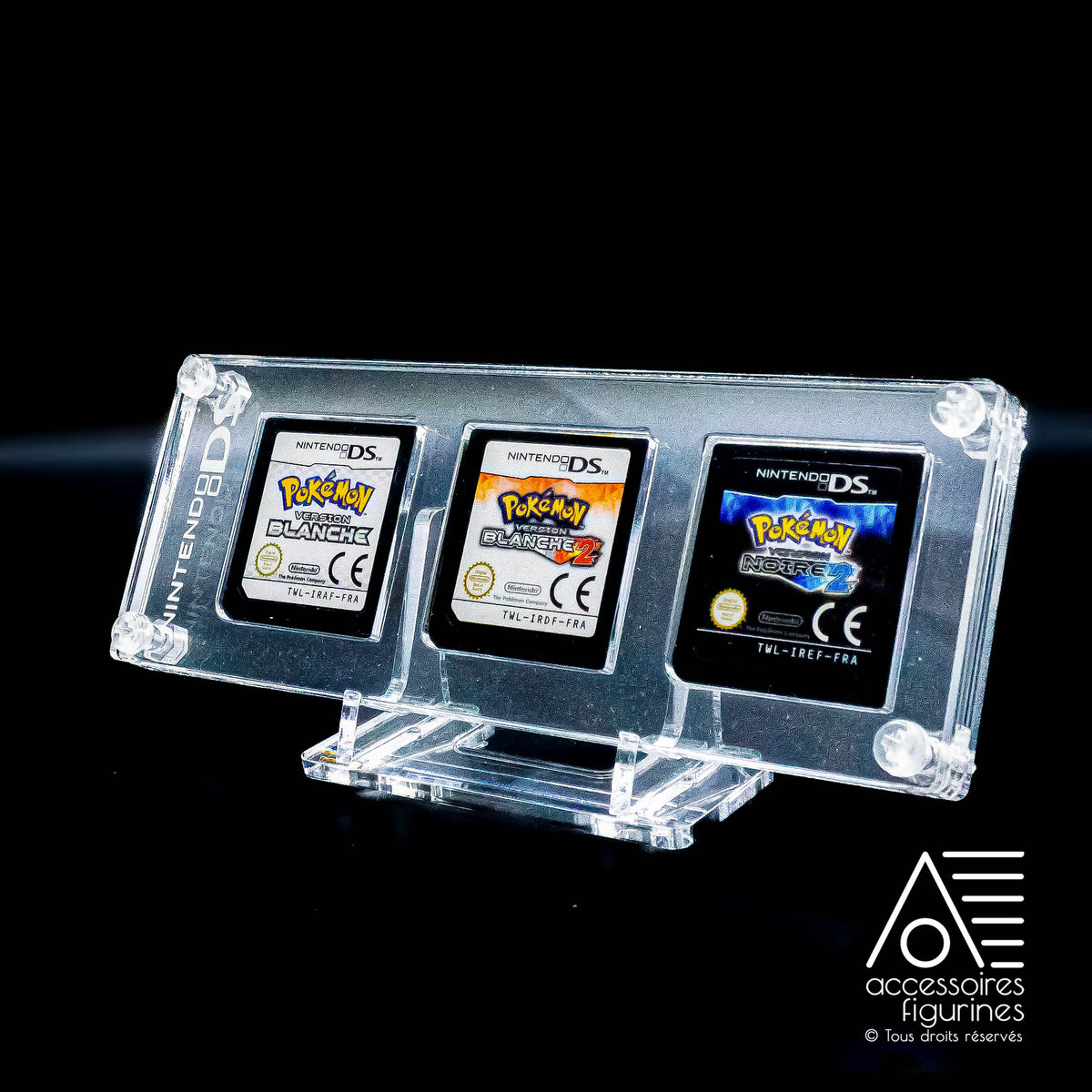 Cadre Protecteur Acrylique Pour 3 Cartouches Game Boy Advance - Présentation