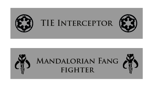 Support pour Lego Tie interceptor +  Fang Mandalorian 75348