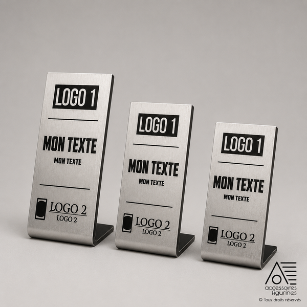 Placa acrílica plegada con efecto metálico