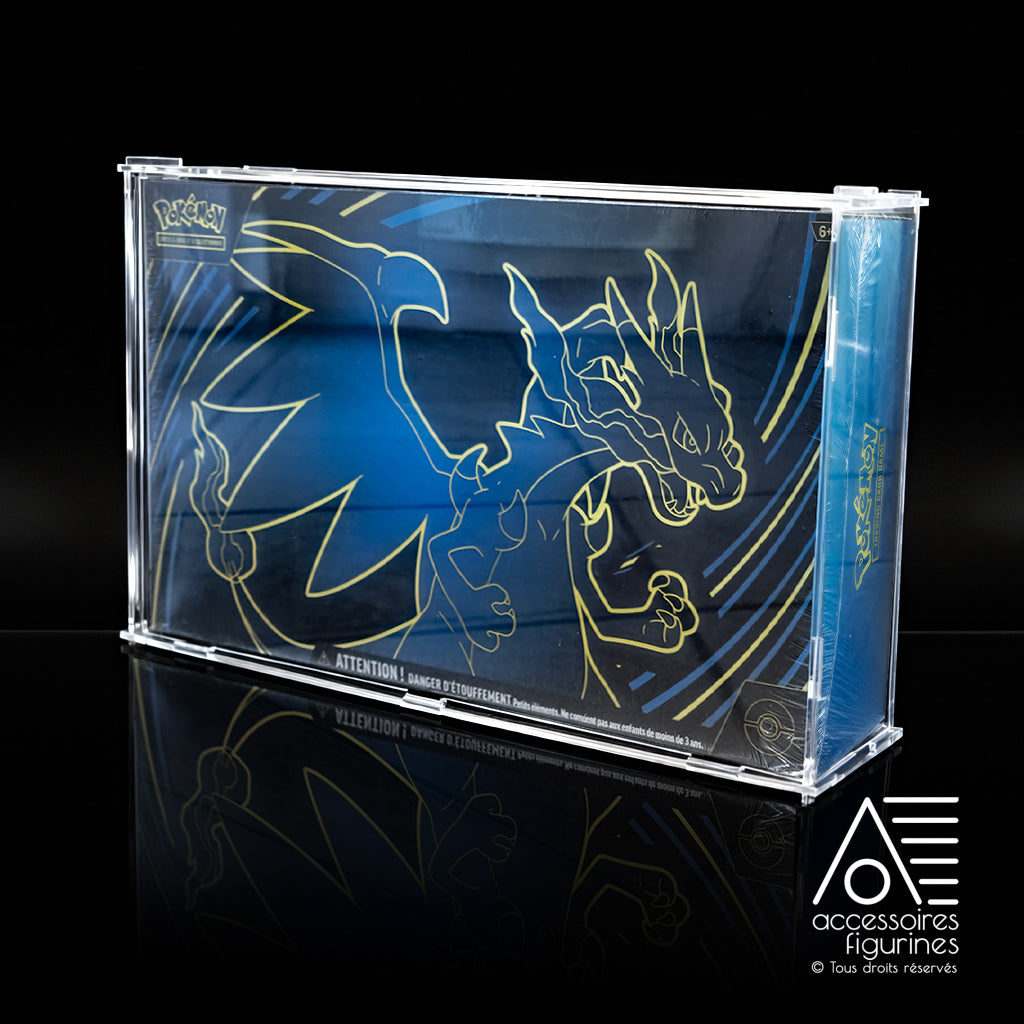 Boîte De Rangement Mega Evolution – Pokémon, Pour 80 Cartes à Collectionner, Avec Séparateur, Motif Mega Charizard X, Sans Acide