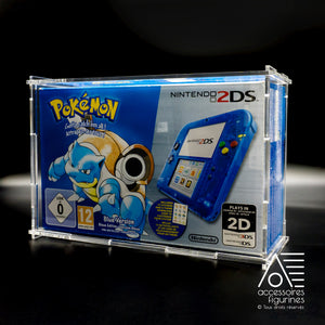 Boîte de protection pour console 2DS Pokémon bleu, rouge et jaune