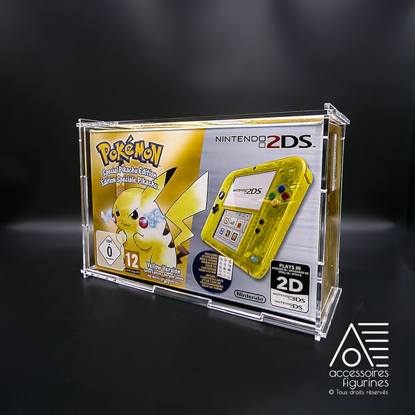 Boîte de protection pour console 2DS Pokémon bleu, rouge et jaune