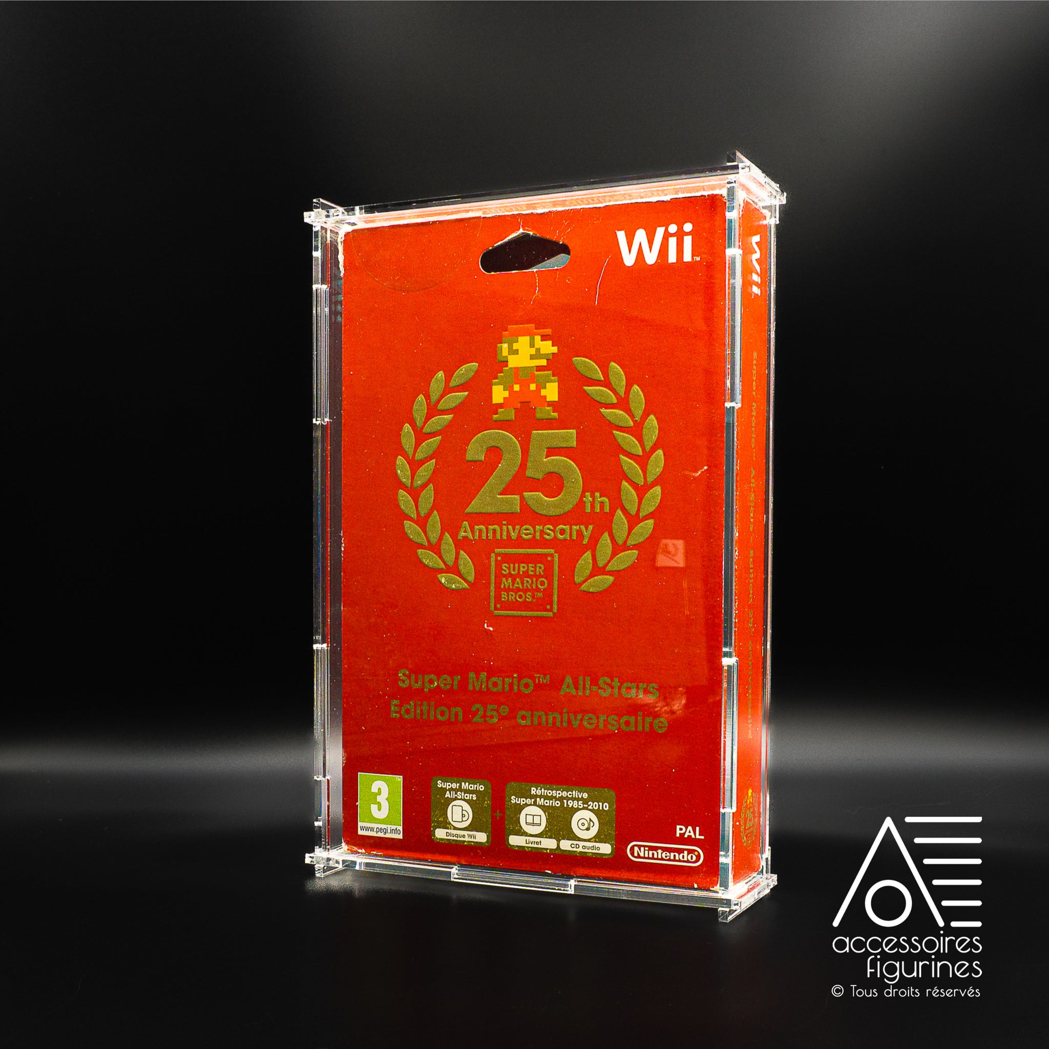 Boîte de protection pour jeux Wii carton 25 th Anniversary